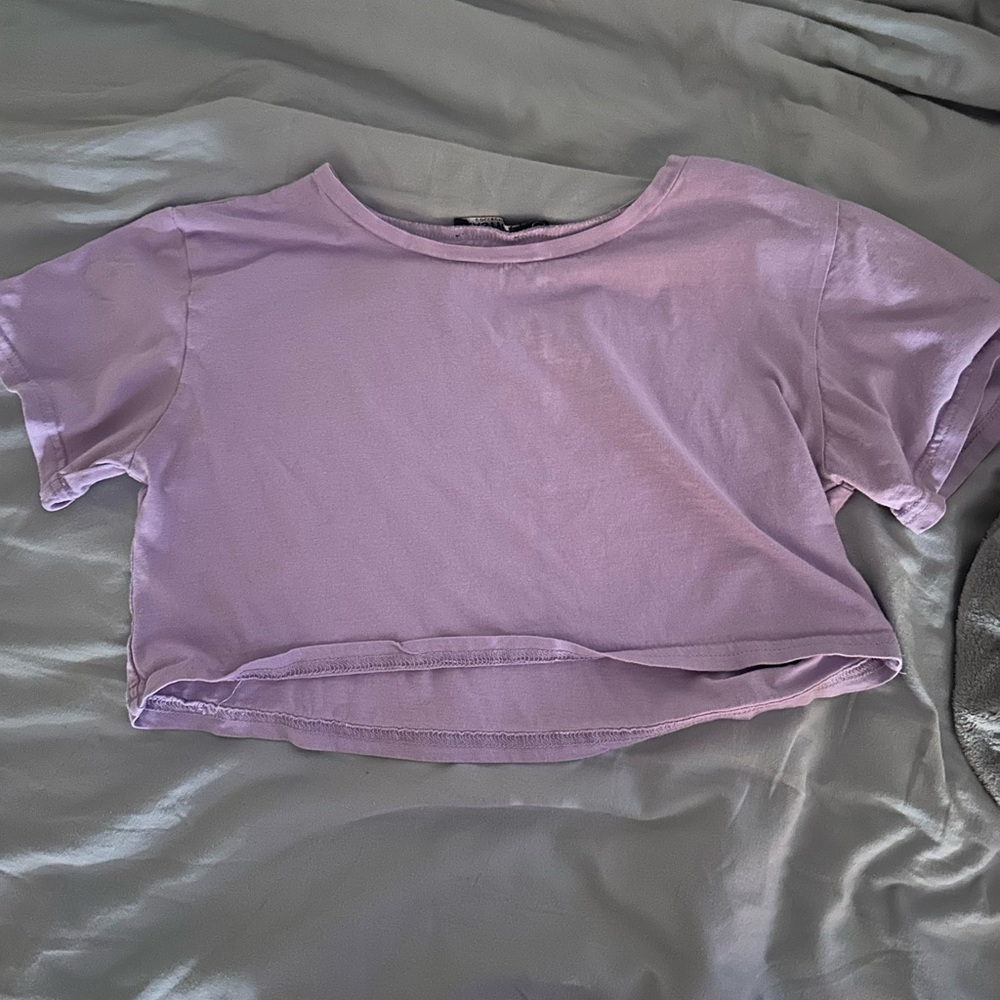 purple crop tee nasty gal xs